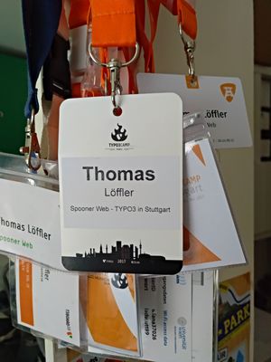Bild von vielen TYPO3 Event Badges